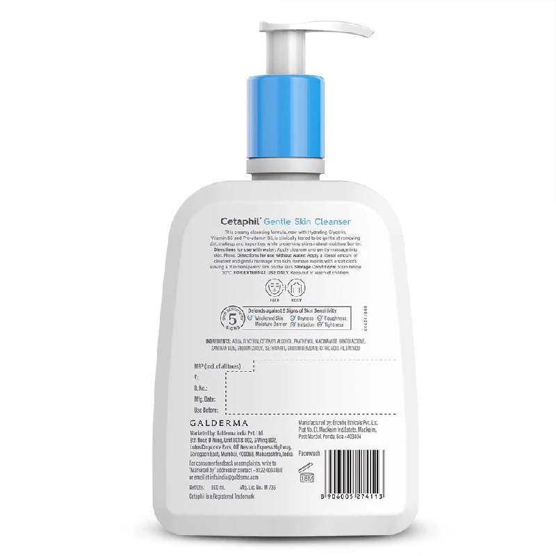 Cetaphil Gentle Skin Cleanser For Dry to Normal Sensitive Skin, 500 ml-2.webp
